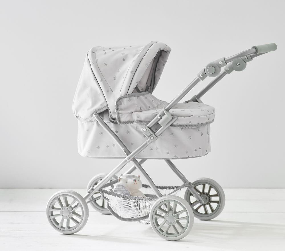 Grey Stars Pram Doll Stroller